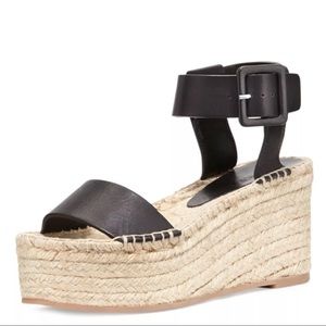 Vince Abby Leather Platform Espadrille Sandals